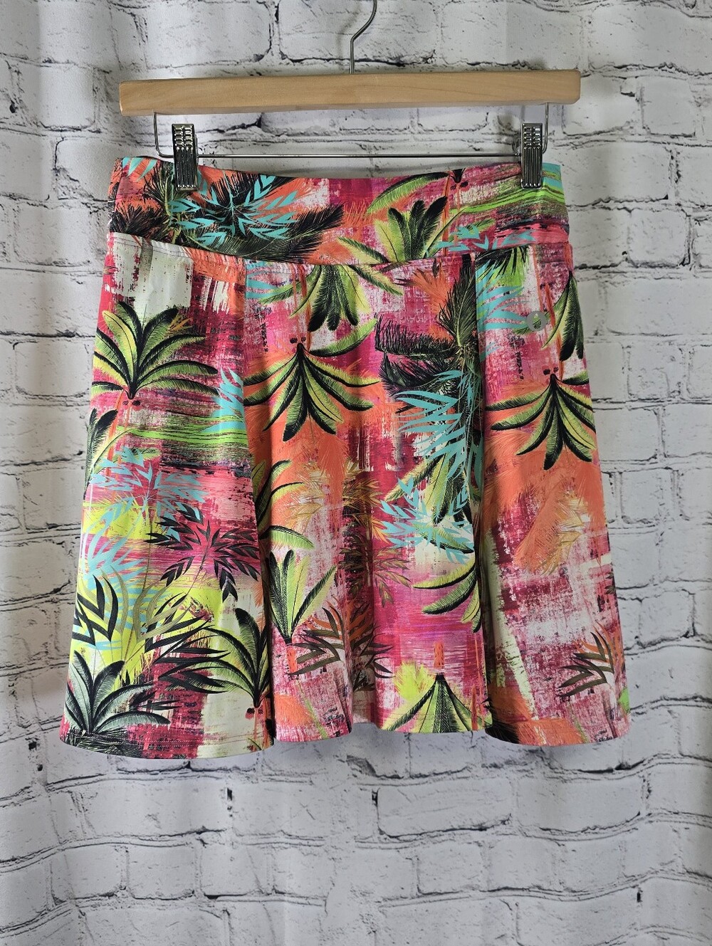 Dona‎ Jo Tennis Pickleball Tropical Floral Skirt Skort Size 2 Large